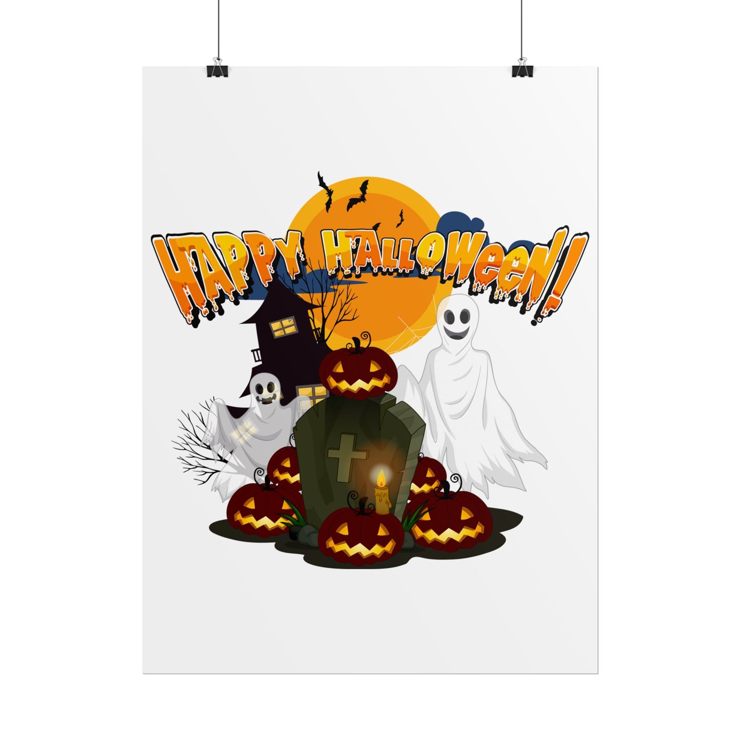 Rolled Posters - Happy holloween - cemetery - [[{"value":"Wonderwear Kid"}]]