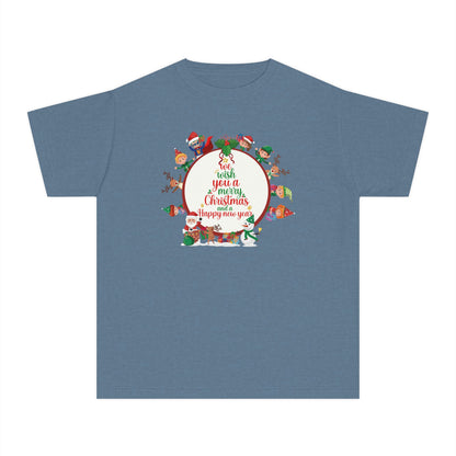 Youth Midweight Tee - We wish you a merry Christmas - [[{"value":"Wonderwear Kid"}]]