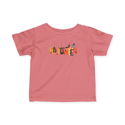 Infant Fine Jersey Tee - Holloween hanging letters Printify