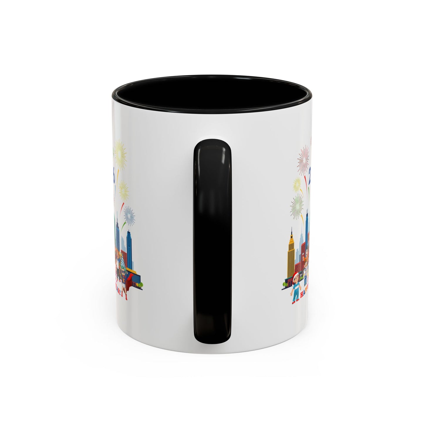 Accent Coffee Mug - Happy new year with fireworks