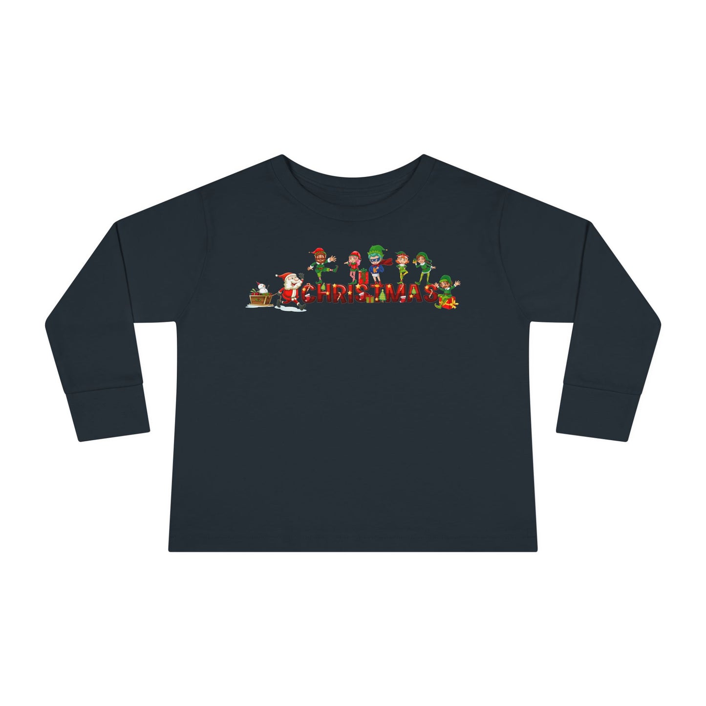 Toddler Long Sleeve Tee - Christmas with santa claus and friends - [[{"value":"Wonderwear Kid"}]]