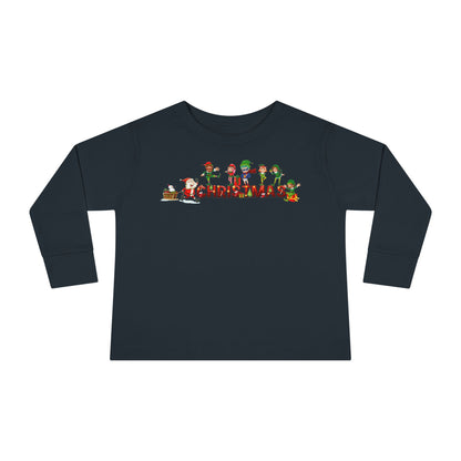 Toddler Long Sleeve Tee - Christmas with santa claus and friends - [[{"value":"Wonderwear Kid"}]]