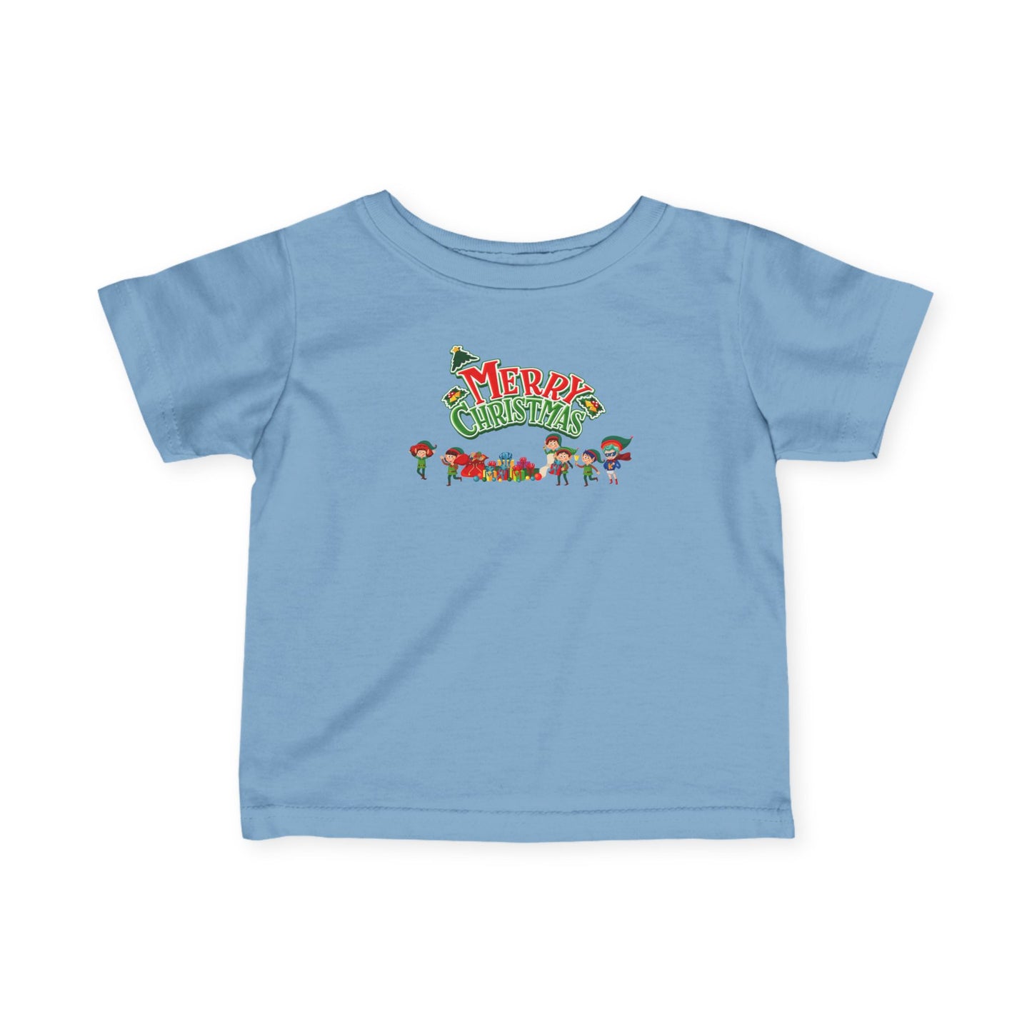 Infant Fine Jersey Tee - Merry christmas from super friends - [[{"value":"Wonderwear Kid"}]]