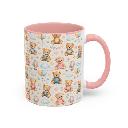 Accent Coffee Mug  (11/15 oz) - Pastel Teddy Bear Nursery