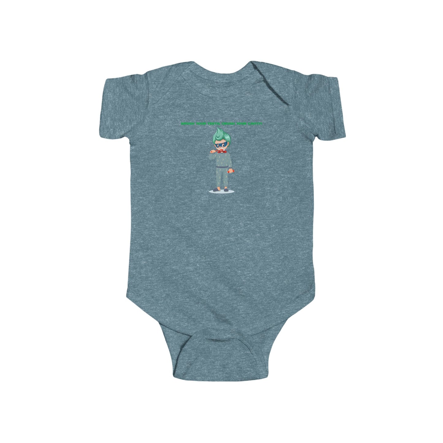 Infant Bodysuit - Super kiddo brushing teeth
