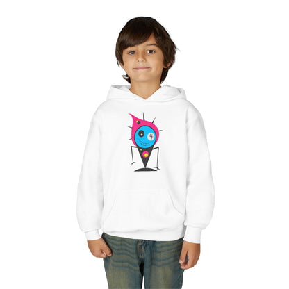 Youth Heavy Blend Hooded Sweatshirt -  Fire monster Printify