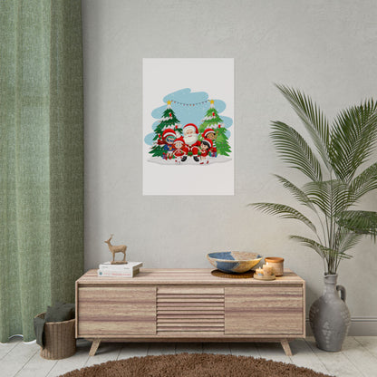 Rolled Posters - Super kiddo with santa claus - [[{"value":"Wonderwear Kid"}]]