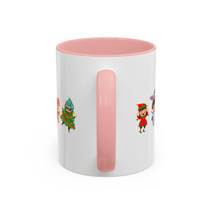 Accent Coffee Mug - Super kiddo in christmas tree attire - [[{"value":"Wonderwear Kid"}]]