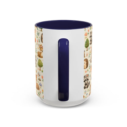 Accent Coffee Mug  (11/15 oz) - Whimsical Woodland Friends