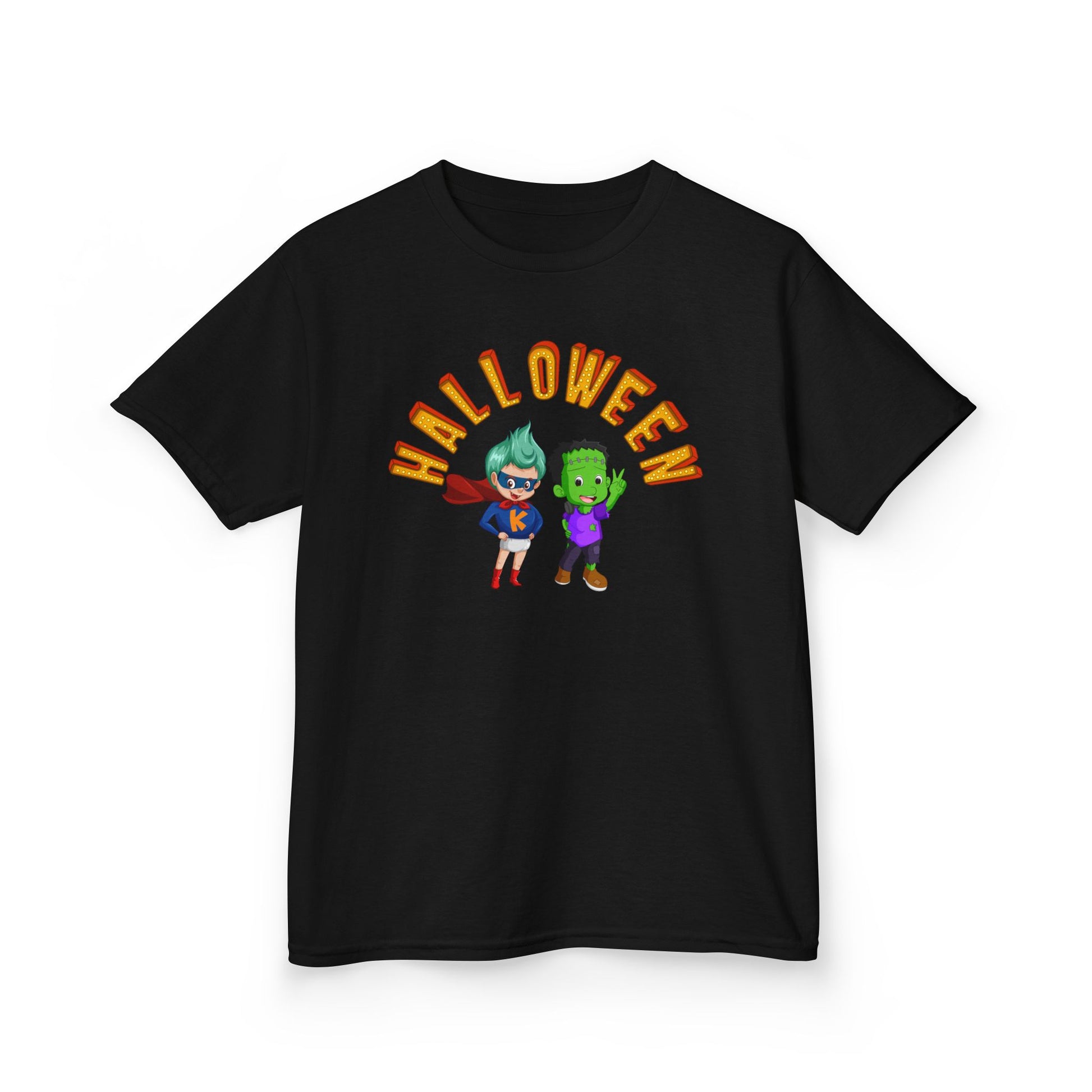Kids Heavy Cotton™ Tee - Holloween with super kiddo Printify