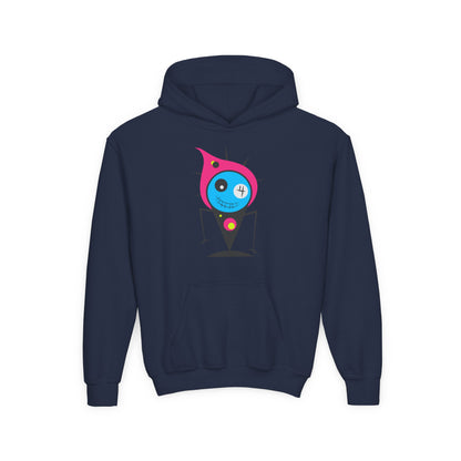 Youth Heavy Blend Hooded Sweatshirt -  Fire monster Printify