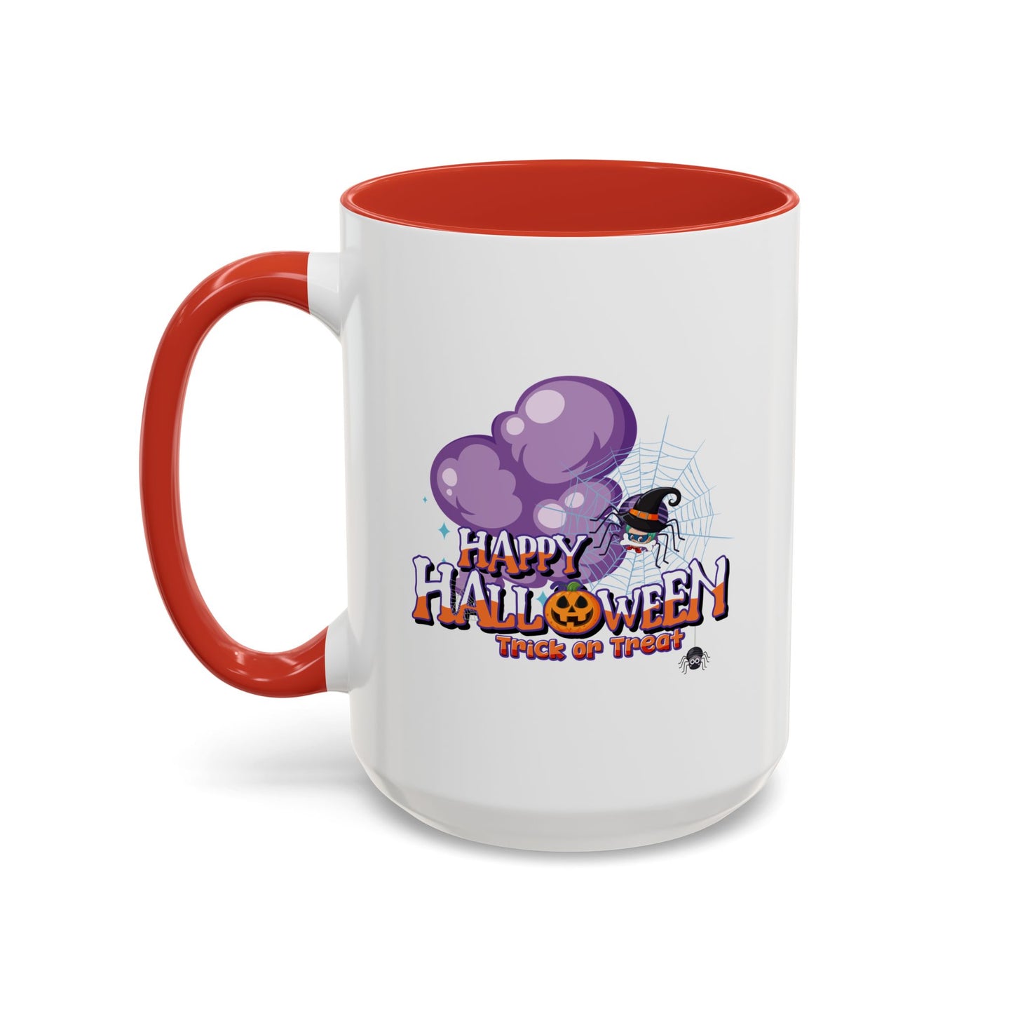 Accent Coffee Mug - Happy holloween - spider kiddo
