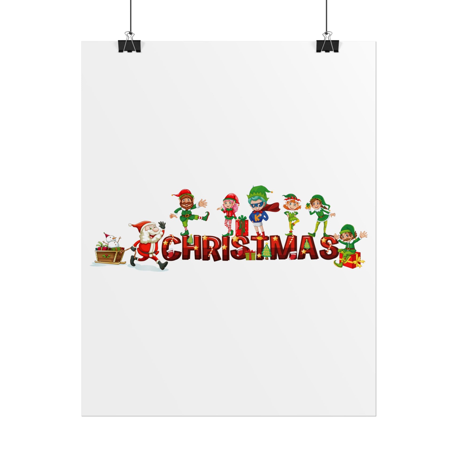 Rolled Posters - Christmas with santa claus and friends - [[{"value":"Wonderwear Kid"}]]
