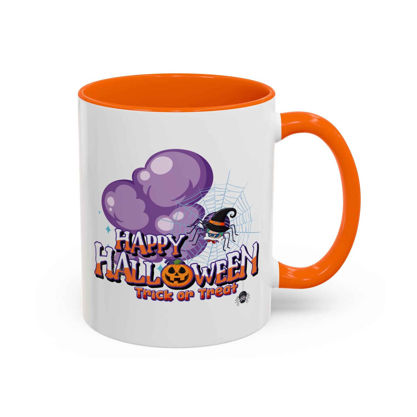 Accent Coffee Mug - Happy holloween - spider kiddo