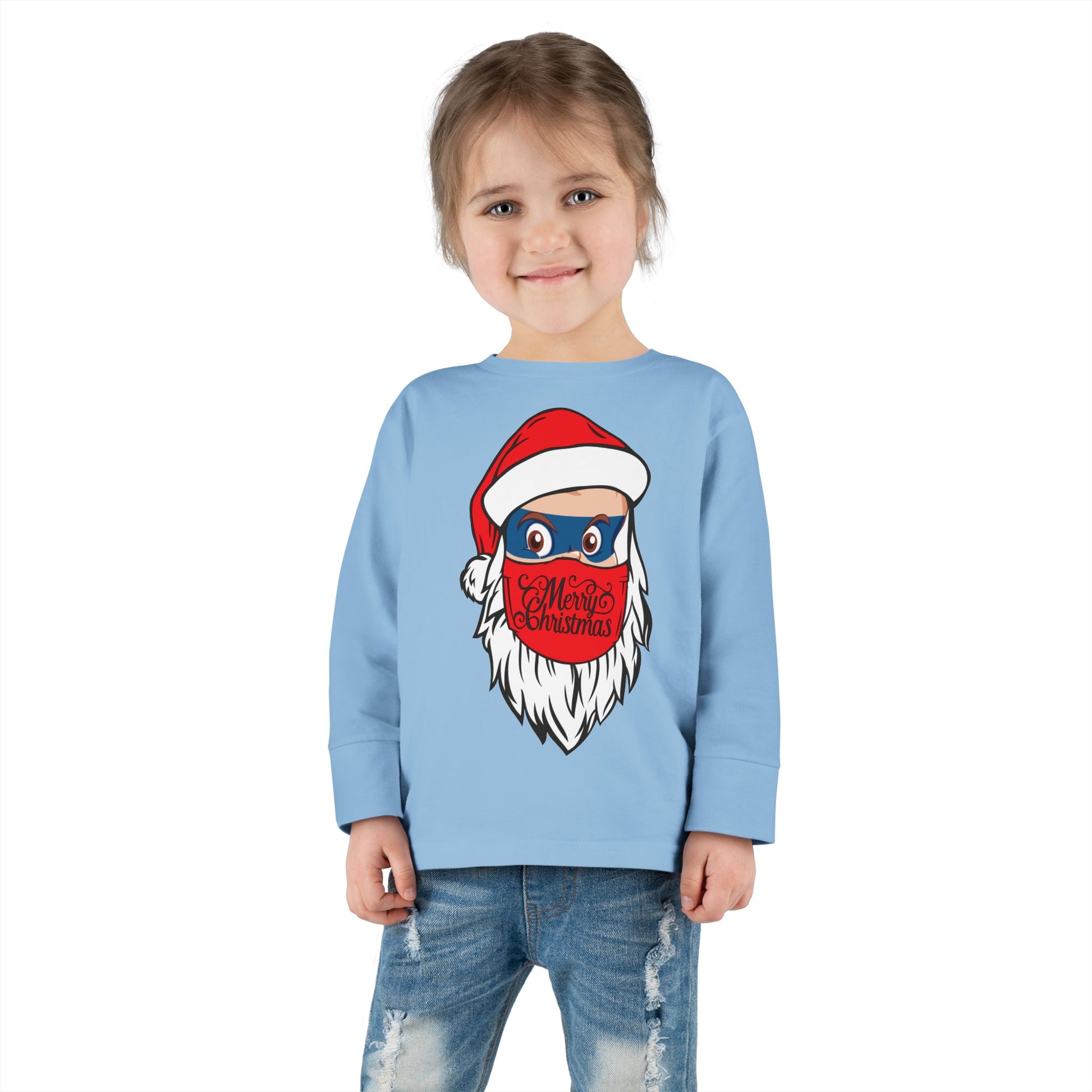 Toddler Long Sleeve Tee - Santa Super kiddo - [[{"value":"Wonderwear Kid"}]]