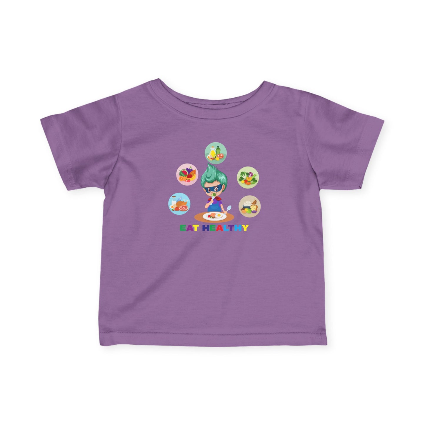 Infant Fine Jersey Tee - Supper kiddo showing healthy food to eat - [[{"value":"Wonderwear Kid"}]]