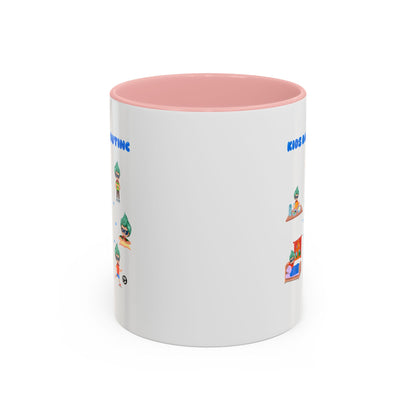 Accent Coffee Mug - Super kiddo daily routine - [[{"value":"Wonderwear Kid"}]]