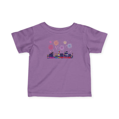 Infant Fine Jersey Tee - Super kiddo with fireworks with text - [[{"value":"Wonderwear Kid"}]]