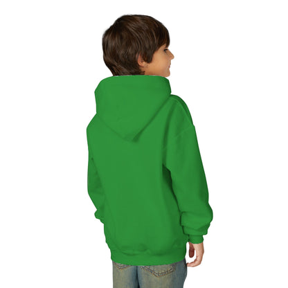 Youth Heavy Blend Hooded Sweatshirt -  Pink flower Printify