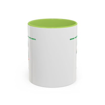Accent Coffee Mug - Super kiddo brushing teeth - [[{"value":"Wonderwear Kid"}]]