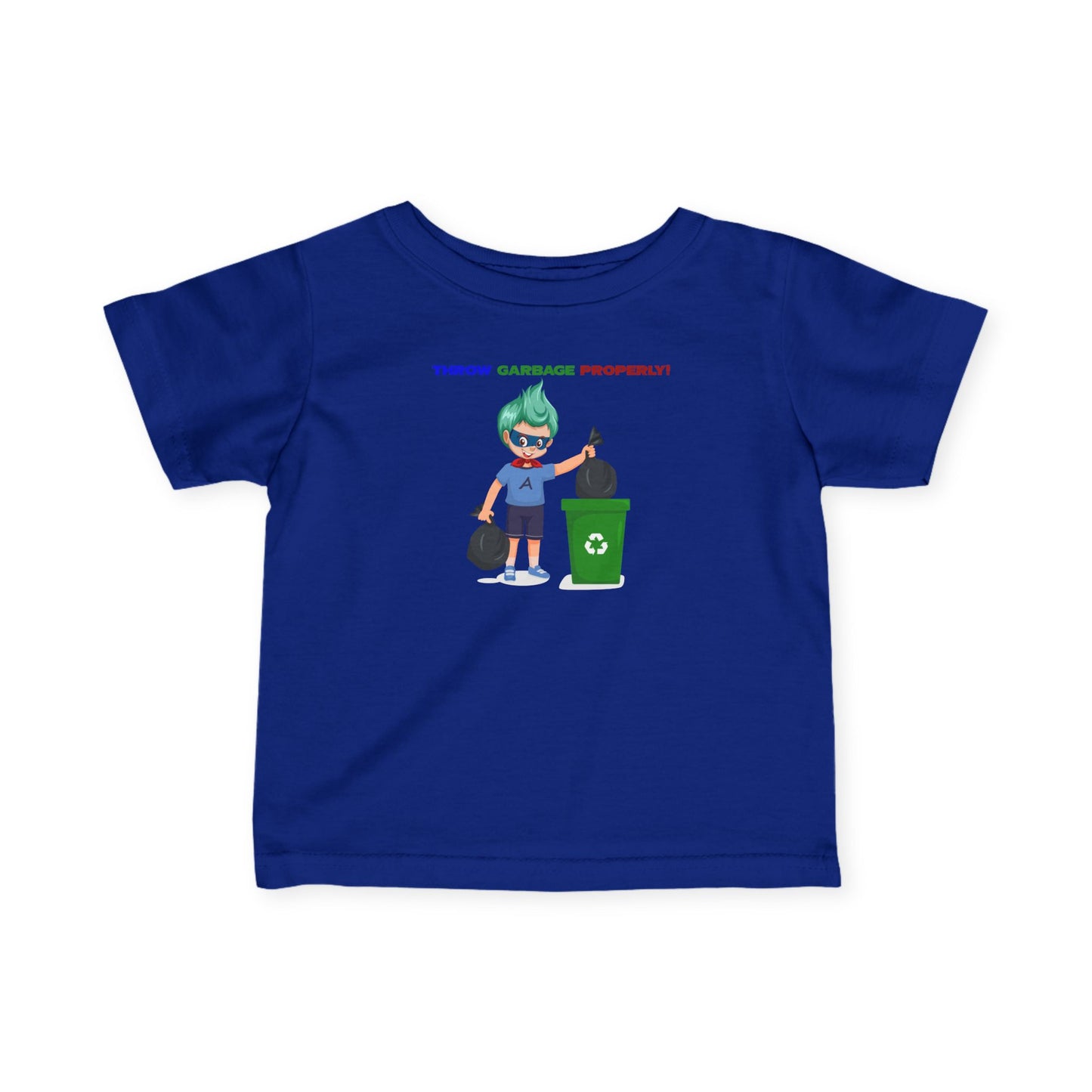 Infant Fine Jersey Tee - Super kiddo taking trash out - [[{"value":"Wonderwear Kid"}]]