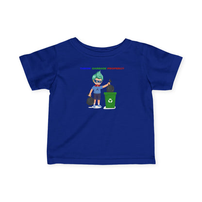 Infant Fine Jersey Tee - Super kiddo taking trash out - [[{"value":"Wonderwear Kid"}]]
