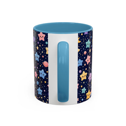 Accent Coffee Mug  (11/15 oz) - Kawaii Pastel Cosmic Night