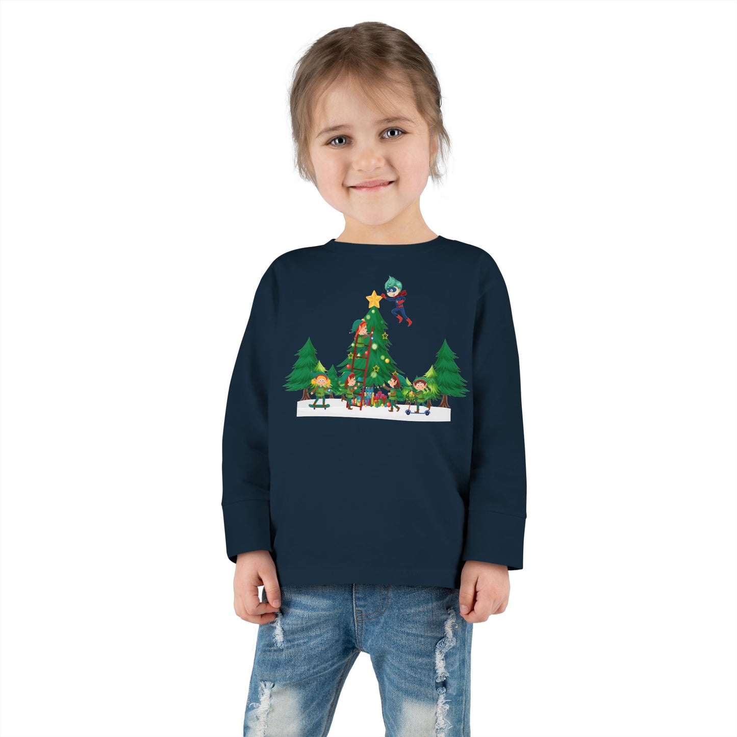 Toddler Long Sleeve Tee - Super kiddo putting the stars - [[{"value":"Wonderwear Kid"}]]