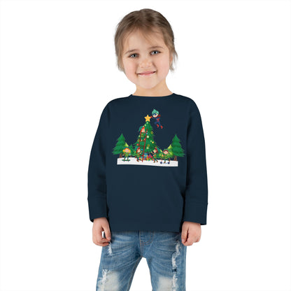Toddler Long Sleeve Tee - Super kiddo putting the stars - [[{"value":"Wonderwear Kid"}]]