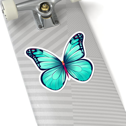 Kiss-Cut Vinyl Decals - Butterfly - blue Printify