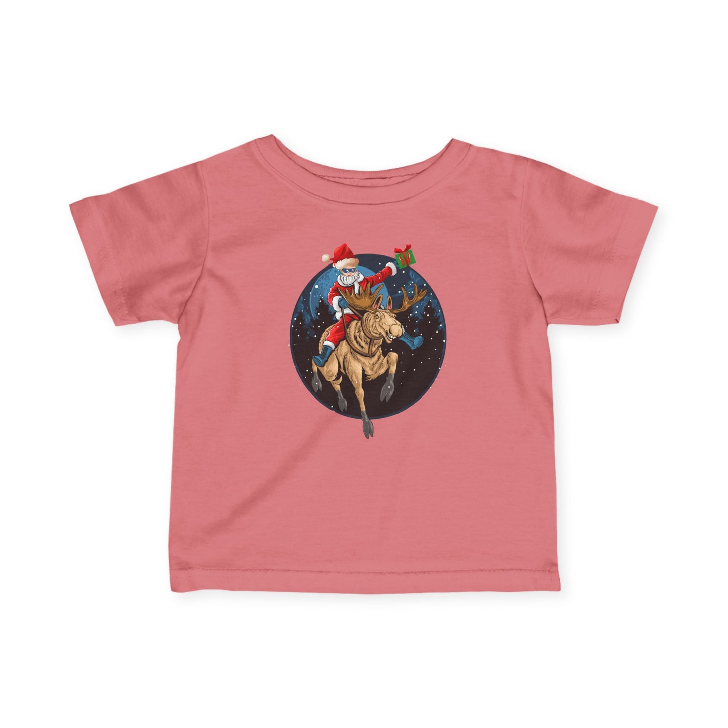 Infant Fine Jersey Tee - Super kiddo riding a reindeer - [[{"value":"Wonderwear Kid"}]]