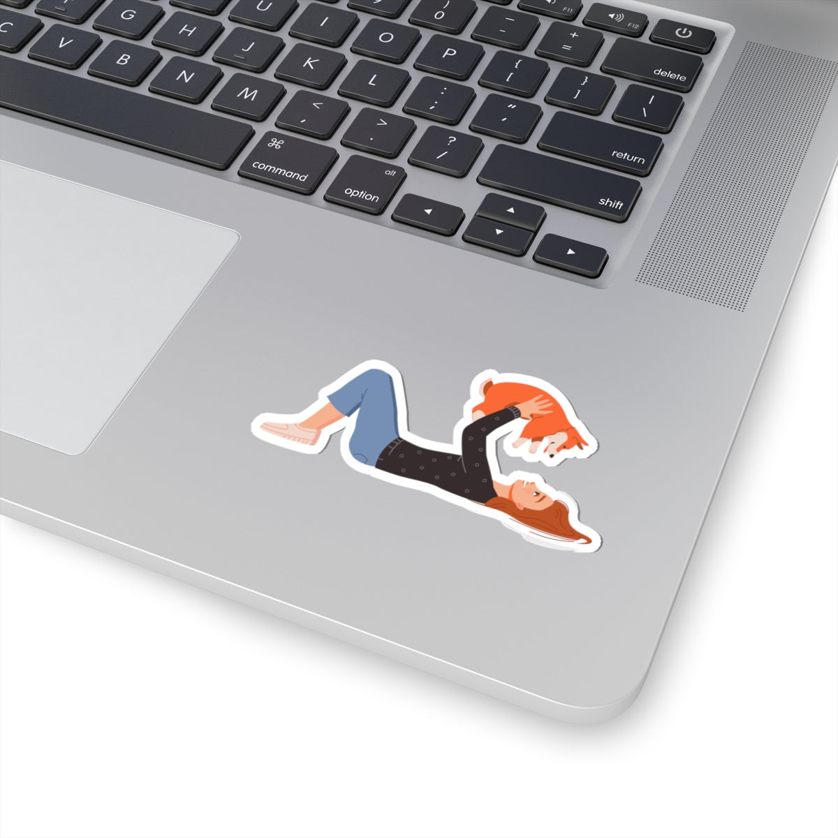 Kiss-Cut Stickers - Girl with her dog