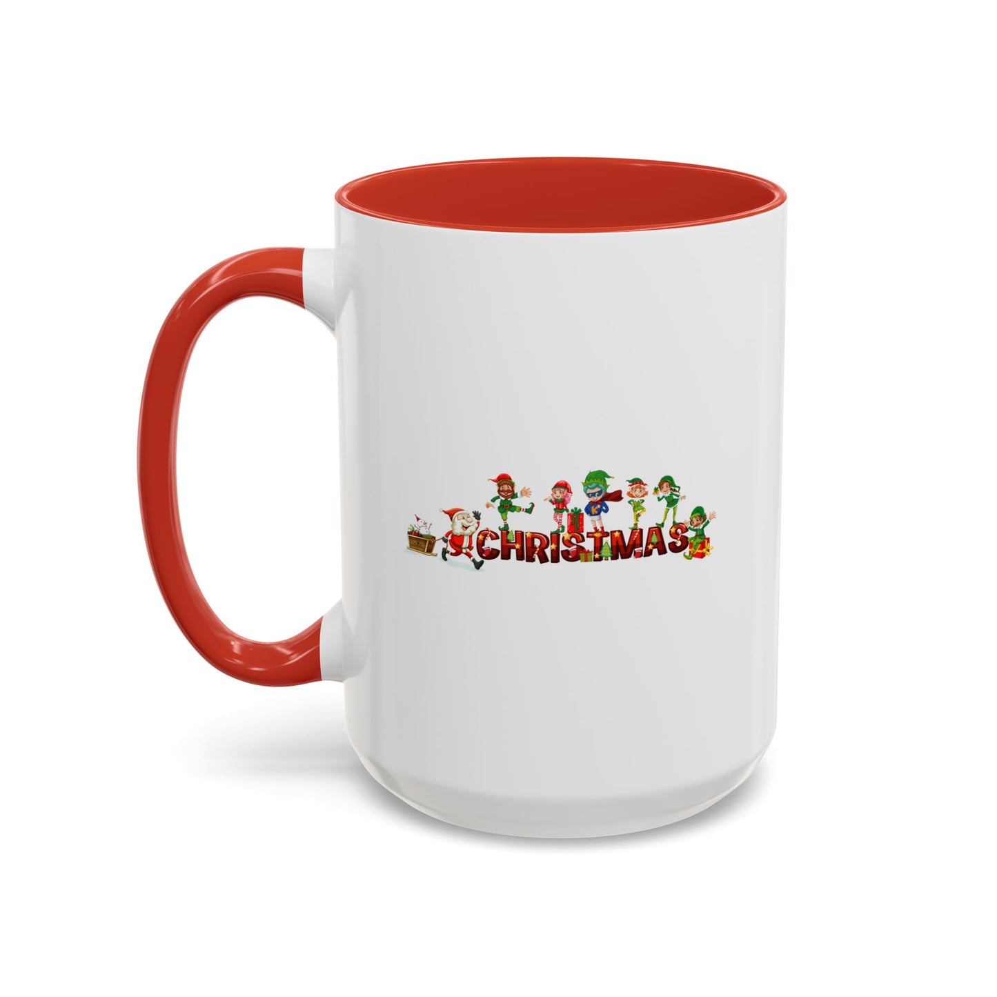 Accent Coffee Mug - Christmas with santa claus and friends