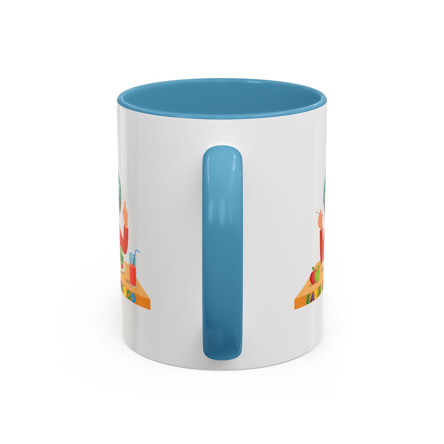 Accent Coffee Mug - Super kiddo eating healthy breafast