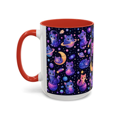 Accent Coffee Mug (11/15 oz) - Galaxy cats