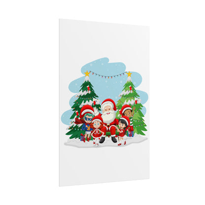 Rolled Posters - Super kiddo with santa claus - [[{"value":"Wonderwear Kid"}]]
