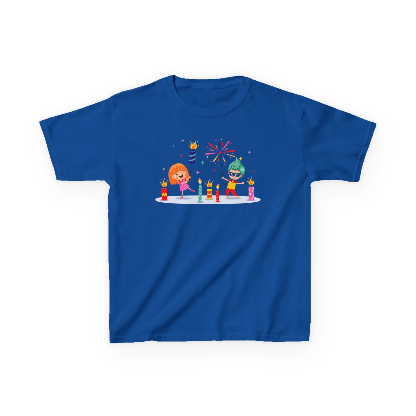 Kids Heavy Cotton™ Tee - Super kiddo lighting fireworks - [[{"value":"Wonderwear Kid"}]]