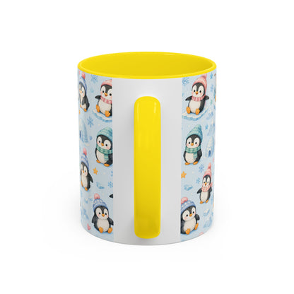 Accent Coffee Mug  (11/15 oz) - Penguin Winter Wonderland