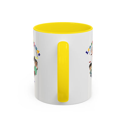 Accent Coffee Mug - Leo & Friends - Learning and growing - [[{"value":"Wonderwear Kid"}]]