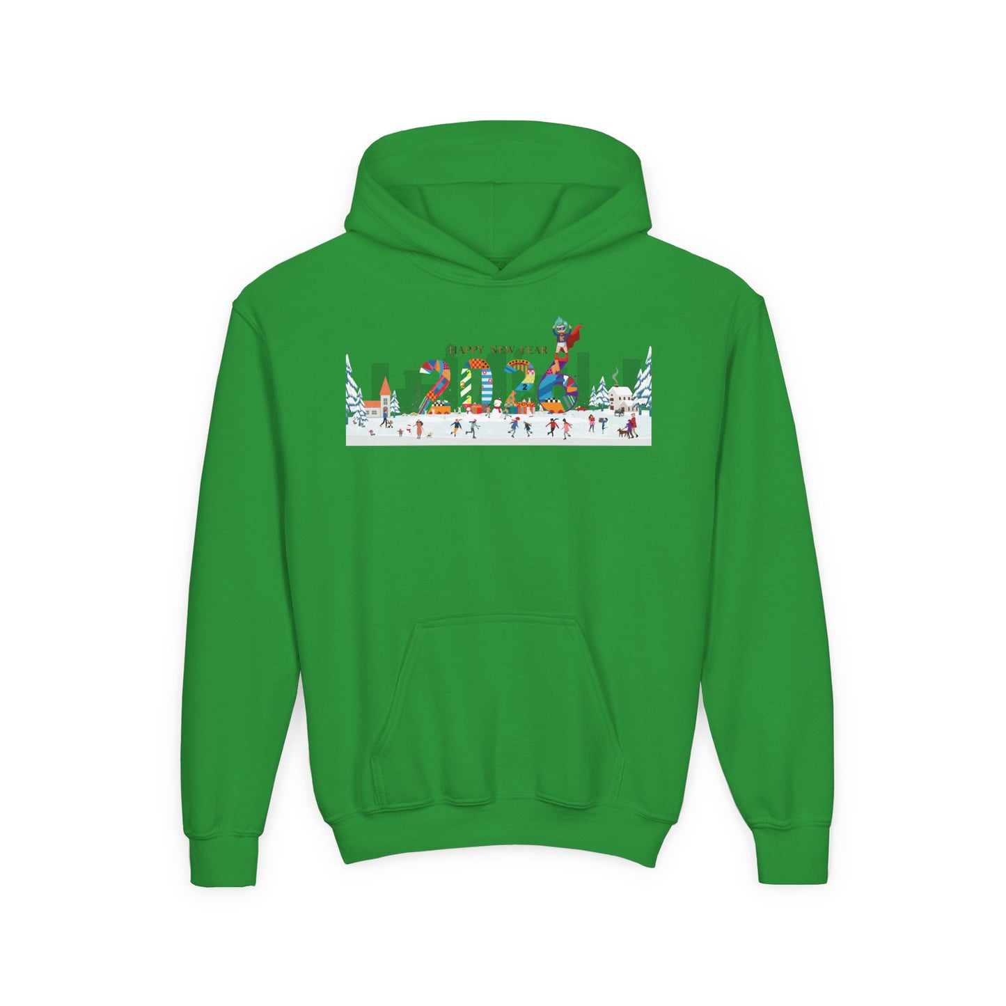 Youth Heavy Blend Hooded Sweatshirt - Happy 2026