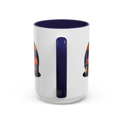 Accent Coffee Mug - Super kiddo wearing pumpkin - [[{"value":"Wonderwear Kid"}]]