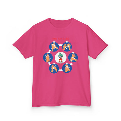 Kids Heavy Cotton™ Tee - Super kiddo teaching how to wash hands - [[{"value":"Wonderwear Kid"}]]