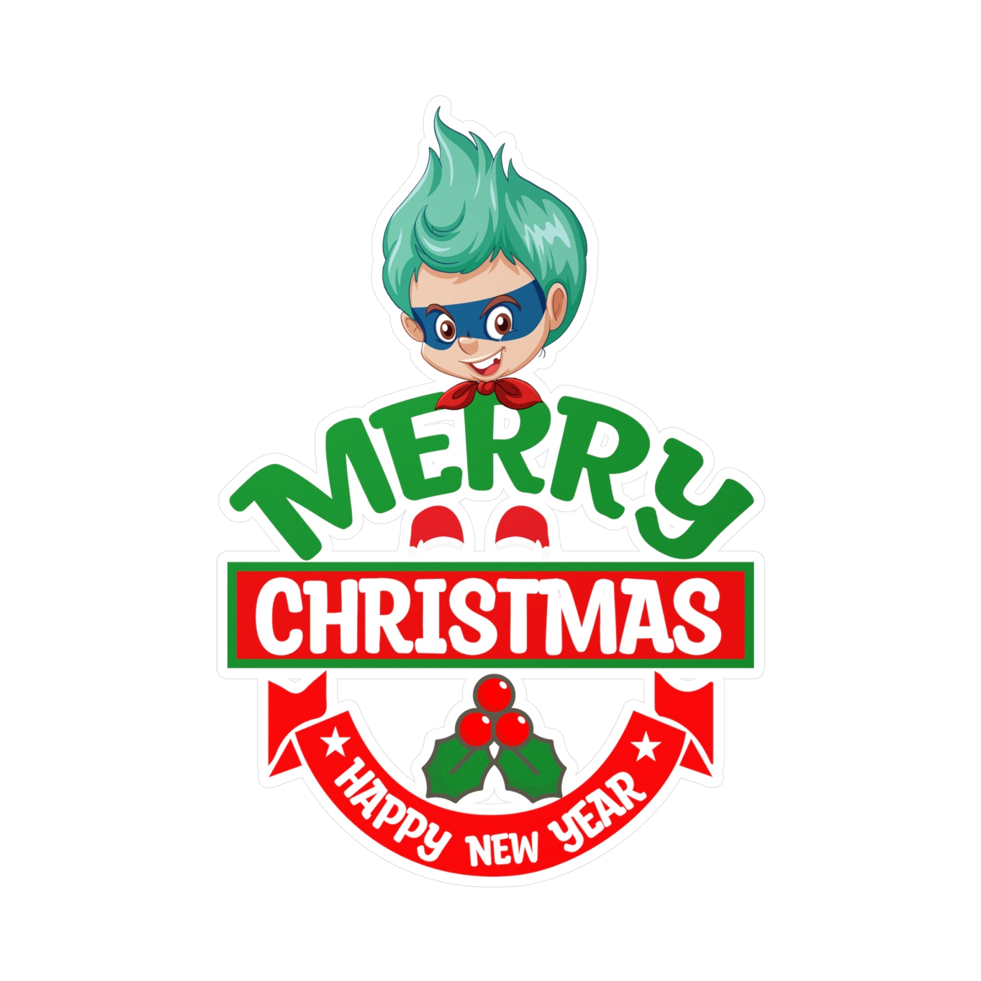 Christmas Kiss-Cut Vinyl Decals – Merry chridtmas from super kiddo - [[{"value":"Wonderwear Kid"}]]