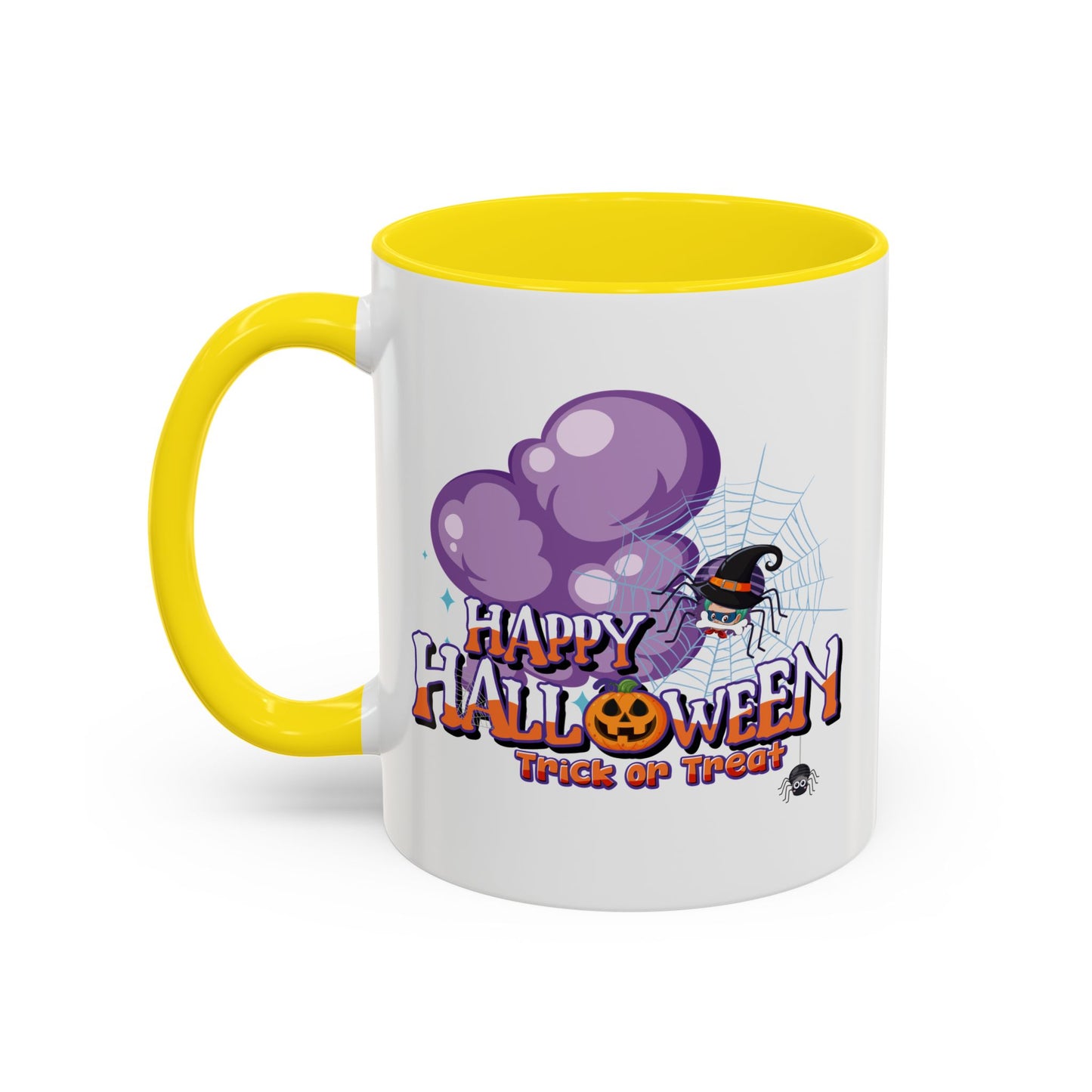 Accent Coffee Mug - Happy holloween - spider kiddo