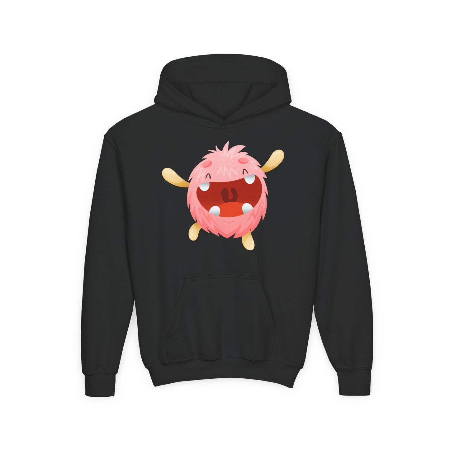 Youth Heavy Blend Hooded Sweatshirt - Baby pink monster