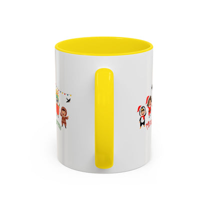 Accent Coffee Mug - Merry christmas by super kiddo and friends - [[{"value":"Wonderwear Kid"}]]