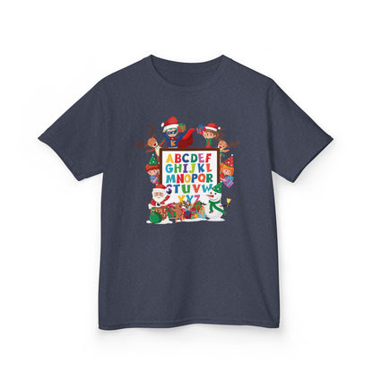 Kids Heavy Cotton™ Tee - Christmas alphabet with super kiddo - [[{"value":"Wonderwear Kid"}]]