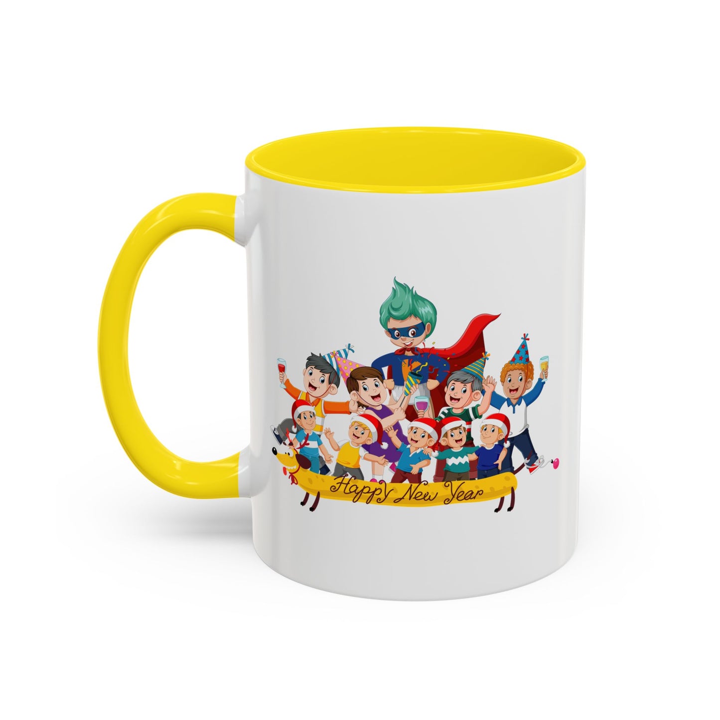 Accent Coffee Mug - Happy new year with friends