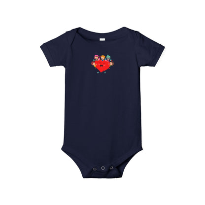 Infant Jersey One Piece - Valentines -  Super kiddo with friends - [[{"value":"Wonderwear Kid"}]]
