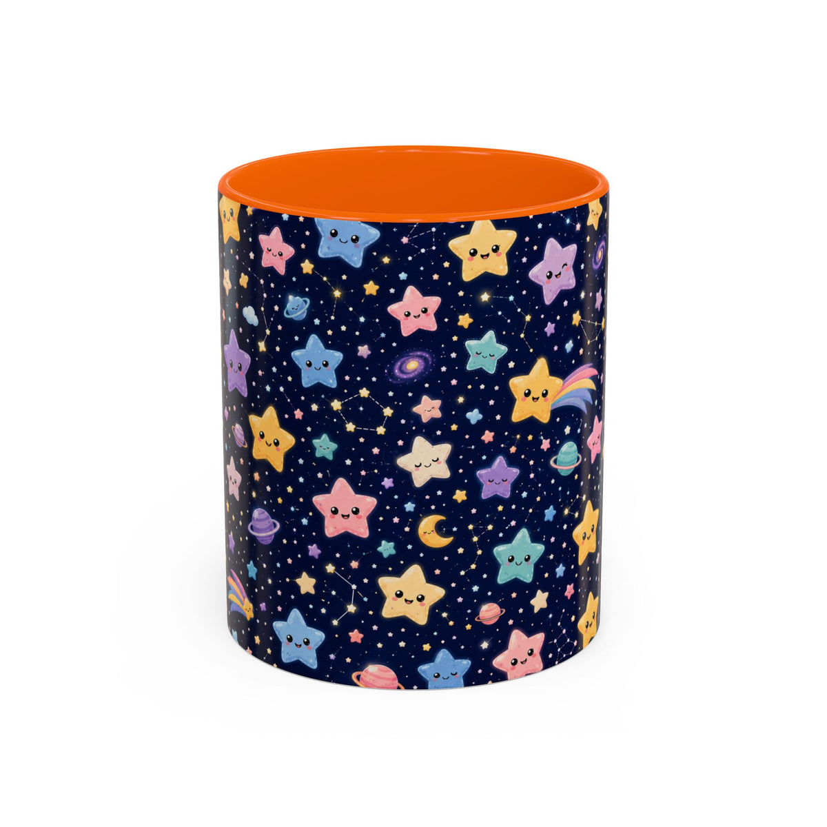 Accent Coffee Mug  (11/15 oz) - Kawaii Pastel Cosmic Night